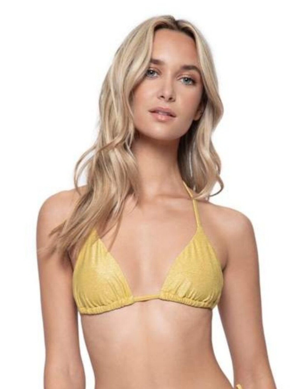 PQ Swim  Haven Tri-Top In Gold Shimmer Size Large (TOP Only)